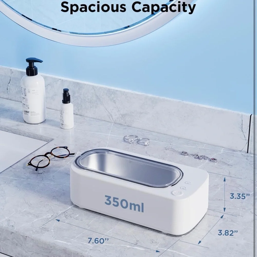 Sleek White Ultrasonic Jewelry Cleaner - Picture 6 of 9